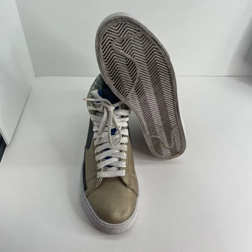 Nike Mens Blazer High Premium 316397-901 Gold Basketball Shoes Sneakers Size 9.5